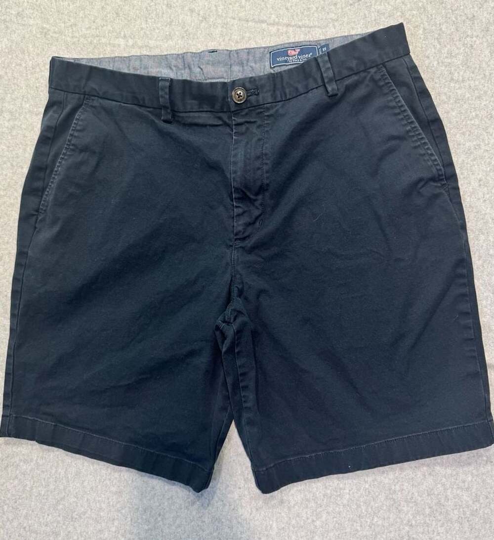 Vineyard Vines Breaker Shorts Mens 35 Navy Blue Chino Casual Classic Fit